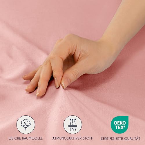 Dreamzie - Spannbettlaken - 80x160cm - 100% Baumwolle Jersey – Ansicht 5