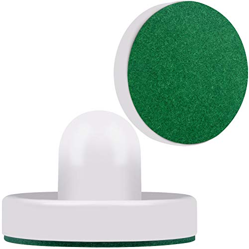 Air Hockey Pushers And Blue Air Hockey Pucks, Goal Handles Paddles Replacement Accessories For Game Tables (4 Striker, 4 Puck Pack) (White) #TOP4