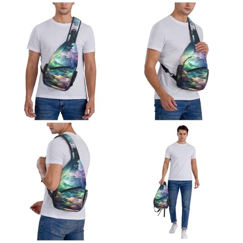 Sling Bag para mujeres y hombres color negro miniatura 6