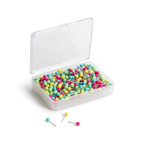 U Brands Map Push Pins, Assorted Colors, 300-Count (3086U06-24)