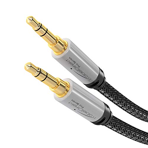 Image of KabelDirekt - 3.5mm Aux Audio Cord - 10ft | Headphone & aux cable for iPhone /car /laptop, auxiliary cord, 3.5mm male to male, nylon