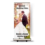 Custom Banner Retractable Roll Up Banner 33.5' x 81', Customized Professional Stander & Banner for Trade Show Display,Event Promotion, Wedding or Party-Made In the USA (Stand & Banner+text)