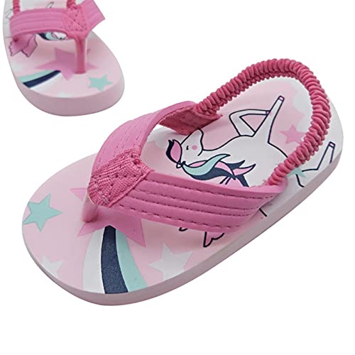 2022 Cute Girls Eva with Adjustable & Flops for Kids Beach Strap Boys Sandals for Girls Size 10 (Hot Pink, 15-18Months)3
