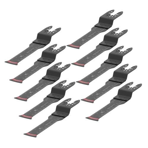 10Pcs Oscillating Saw Blades Wood Quick Release Multitool Blades Kit Curved Edge Oscillating Tool Blades Metal Wood Plastic Cutting Universal Tool 1.25in 31mm - Image 4