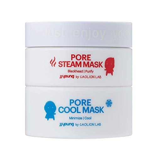 JJ Young Pore Steam & Cool Mask - Cleanses Pores, Removes Dead Skin Cells With Charcoal And Volcanic Ash, Tightens Enlarged Pores, And Calms Troubuled Skin - 1.76 oz.