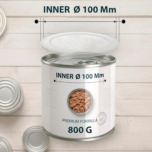 Xilmark 4x Dosendeckel 800g (ø100mm) für Hunde- & Katzenfutter | Luftdichter Dosenverschluss Wiederverwendbar | Spülmaschinenfest & BPA-Frei | Made in Europe – Frischhalte-Deckel für Konservendosen