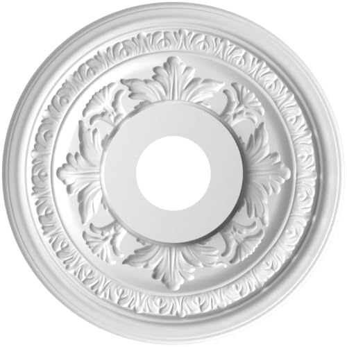 Image of 16 inchOD x 3 1 /2 inchID x 1 inchP Baltimore Thermoformed PVC Ceiling Medallion (Fits Canopies up to 6 1 /2 inch), Metallic Copper