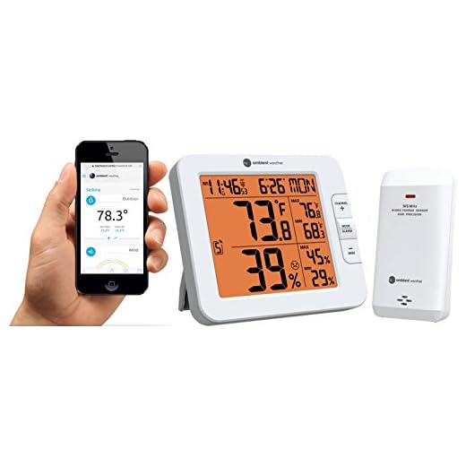 Ambient Weather WS-8482 7-Channel Wireless Internet Remote Monitoring Weather Station with Indoor/Outdoor Temperature & Humidity, Compatible with Alexa, White
