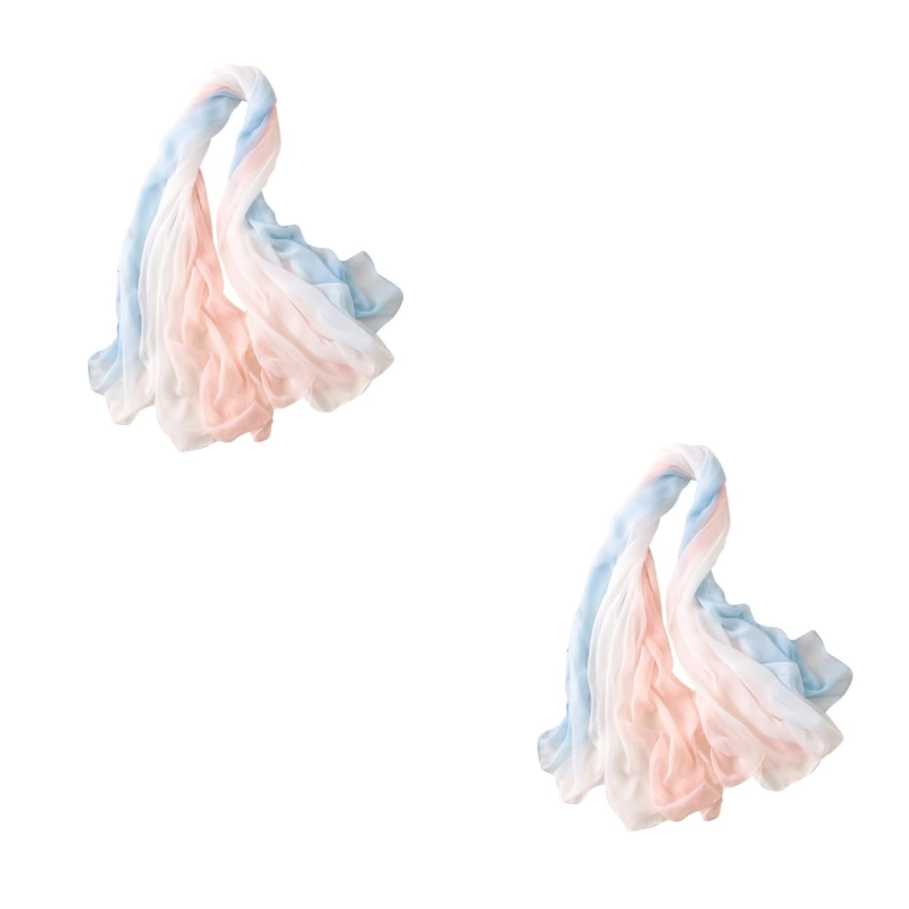 GALPADA 2 Pz sciarpa estiva Sciarpa leggera chiffon di chiffon da donna scialle da donna