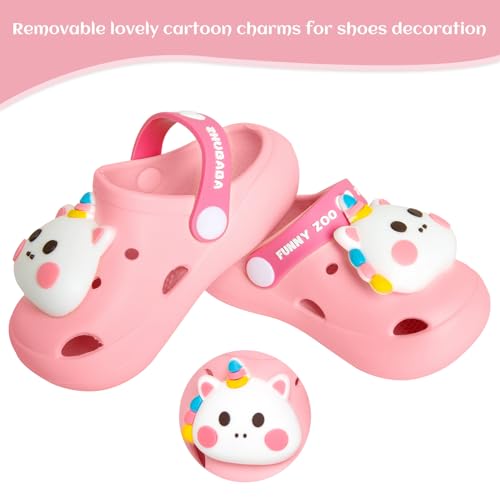 Image of Toddler Little Kids Clogs Slippers Sandals, Non-Slip Girls Boys Clogs Slide Lightweight Garden Shoes Slip-on Beach Pool Shower Slippers