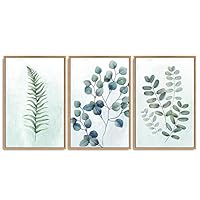 SIGNWIN 3 Piece Framed Canvas Wall Art Flower Canvas Prints Home Artwork Decoration for Living Room,Bedroom - 16
