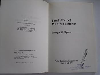 Hardcover Football's 53 Multiple Defense Book