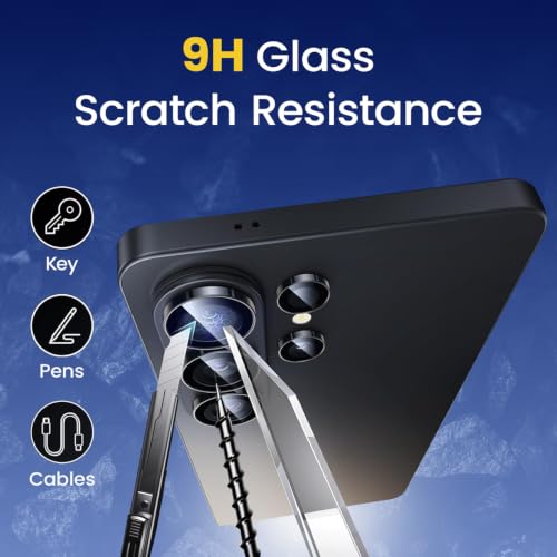 Image of Czartech Camera Lens Protector for Samsung Galaxy S26 Ultra | Scratch-Resistant Ultra-Thin Tempered Glass with Aluminum Edging | Galaxy S26 Ultra Case Friendly, 1 Set [Black]