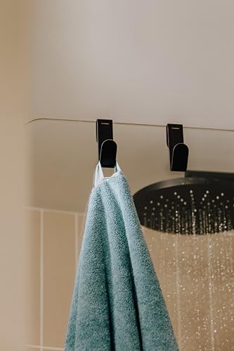 Cosmic Architect Sp - Appendiabiti Da Bagno In Metallo Ad Alta Resistenza, Design Minimalista, Colore Nero Opaco - 5