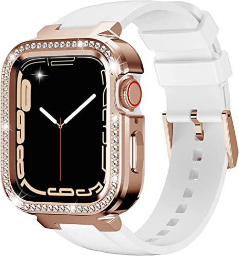 Kit bracelet de montre pour Apple Watch 41mm du sport au bureau avec strass