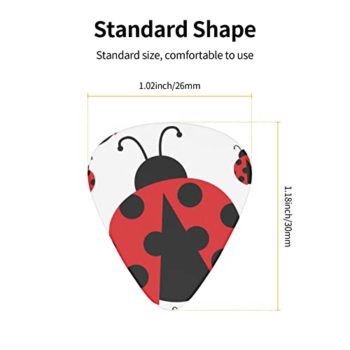 Médiators Guitare 12-Pack Funny Ladybug Guitar Picks Pour Guitare Électrique Guitare Acoustique Diverses Guitares - Les Beatles, Paul McCartney, John Lennon, RIngo Starr, George Harrison Médiators Guitare 12-Pack Funny Ladybug Guitar Picks Pour Guitare Électrique Guitare Acoustique Diverses Guitares – Image 4