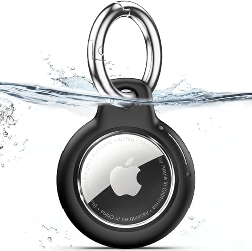 TNSNK for AirTag Holder Keyring 1 Pack Black