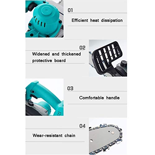 DSDD Kettensäge Mini-Akku-Kettensäge, 13 Zoll 4000 mAh Kleine elektrische Gartensäge für Zuhause mit bürstenlosem Motor… – Bild 8