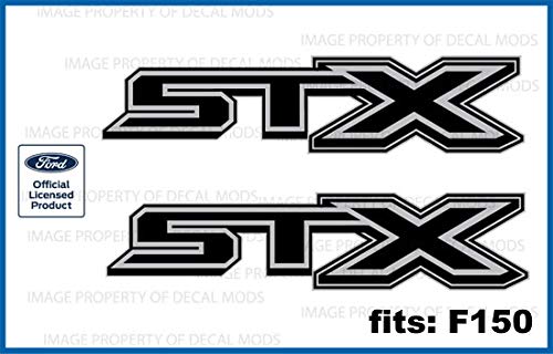 Decal Mods STX Blackout Decals Stickers for Ford F150 (2015-2020) - FBLK (Set of 2) Officially Licensed