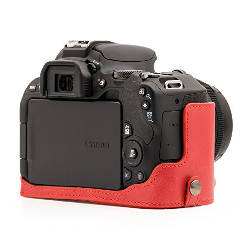 Megagear Ever Ready Leather Camera Half Case Compatible With Canon Eos Rebel Sl3, Kiss X10, Rebel Sl2, Kiss X9, Red (Mg1310) #TOP7