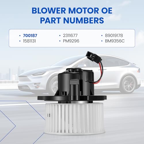 Image of HVAC Blower Motor 700187 Compatible with Chevy Colorado SSR,Compatible with GMC Canyon, PM9296 89019178 BM9356C 1581131 A /C Blower Motor Assembly for i280 i290 i350 i370