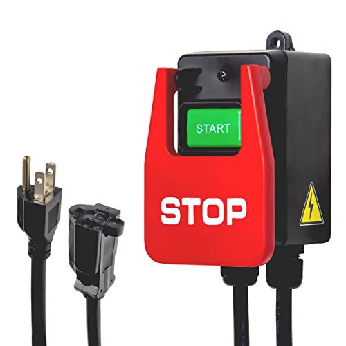POWERTEC 71754 120V~230V Safety Power Tool Paddle Switch, fits Table Saw, Router Table, Drill Press, Bench Saw, Band Saw, Single Phase