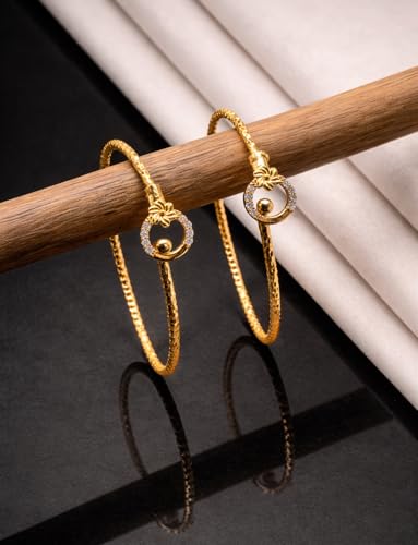 Image of Gold Plated Heart Bangle Bracelet, Twisted Rope Design with Black and Crystal Accent, Adjustable Cuff Style, Fashion Jewelry for Women
