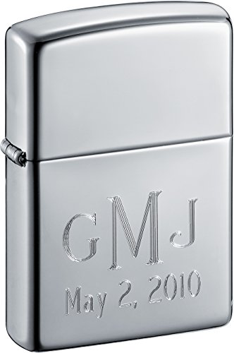 Encendedor Zippo personalizado con monograma romano miniatura 1