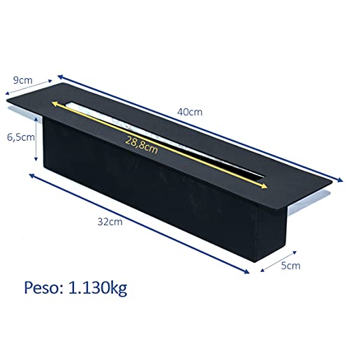 Queimador Exclusivo Lareira Ecológica Etanol 32cm Embutir Rack Estante