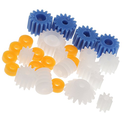 DYNWAVE Conjunto de 26 Tipos de Engrenagens de Plástico para Brinquedos de Acessórios de Fabricação