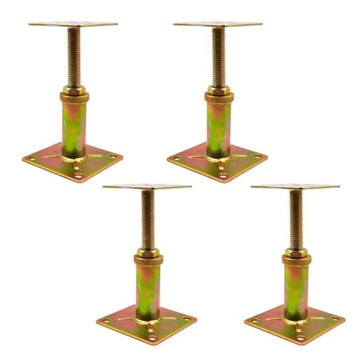 Adjustable House Floor Support Jack Posts, Gold-Zinc Steel (4-7 inch)