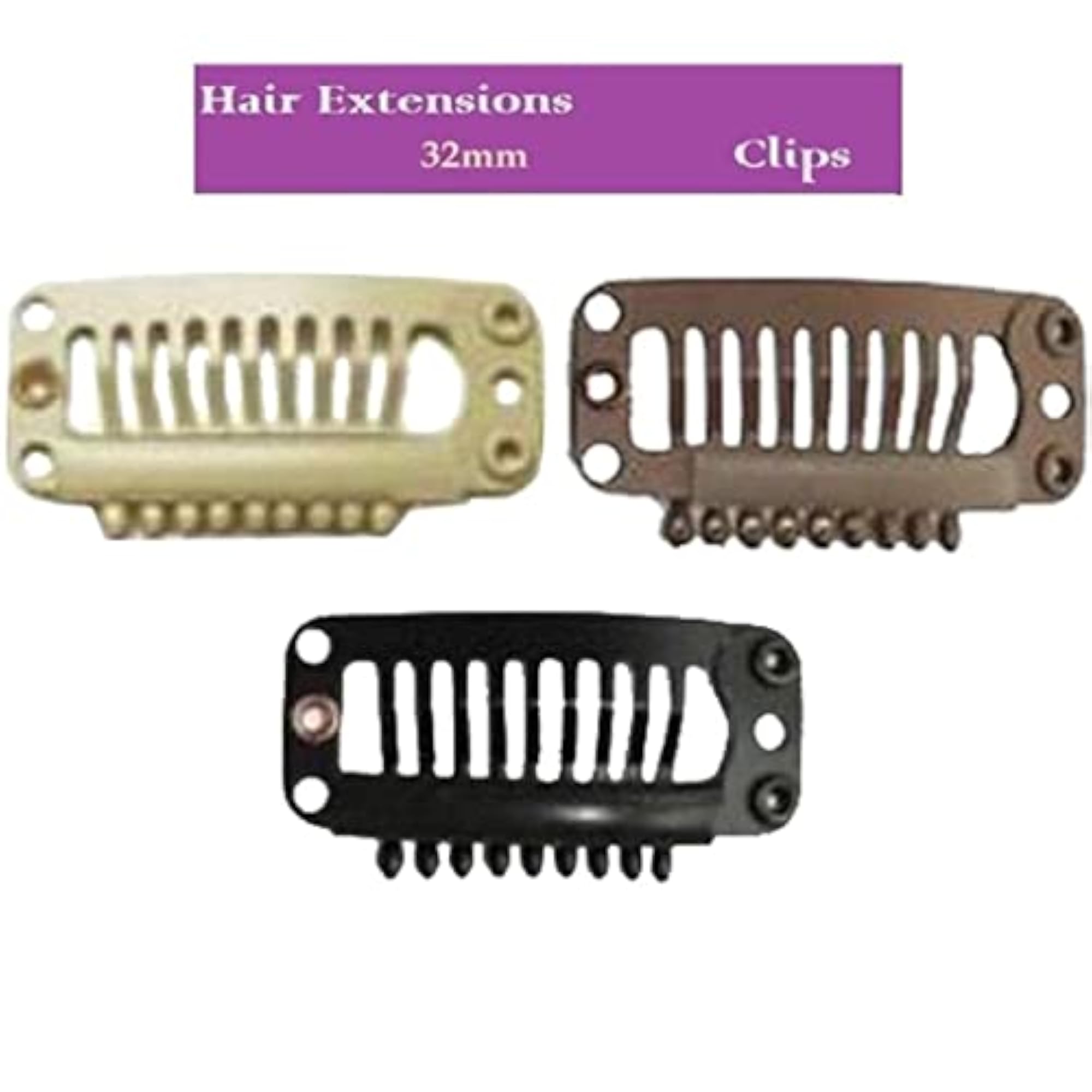 4x5Pcs Hair Extension Snap Clips Weft Wig Grips