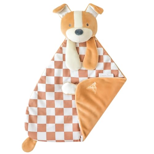 Image of Copper Pearl Character Lovey Plush: Soft Puppy Stuffed Animal Baby Blanket, Baby Lovey for Companionship and Entertainment - Pepper Puppy