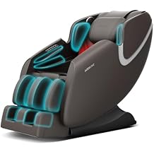 Full Body Zero Gravity Massage Chair, Electric Shiatsu Massage Recliner with Foot Roller, Bluetooth Speaker for Family Friends, Faux Leather
