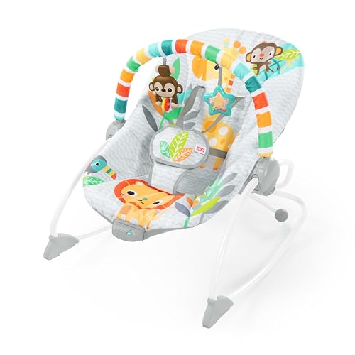 Image of Bright Starts Safari Blast 2-in-1 Infant to Toddler Baby Rocker Seat with Soothing Vibration