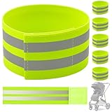 6-Pack Reflective Bands for Strollers, High Visibility Reflector Stroller Identifier for Walking at Night, Light Reflective Gear Baby Stroller Accessories