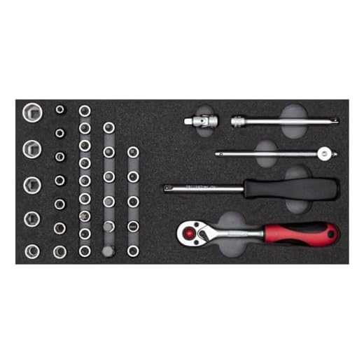 GEDORE red Steckschlüssel-Satz 1/4" im 1/3 Schaumstoffmodul, 37-teilig