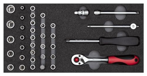 Clés à douille 1/4 GEDORE module 37 pièces pour ne plus perdre vos outils de serrage en atelier - 2