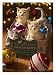 Avanti Press 702290 Avanti 10-Count Christmas Cards, Kittens in an Vintage Ornament Box