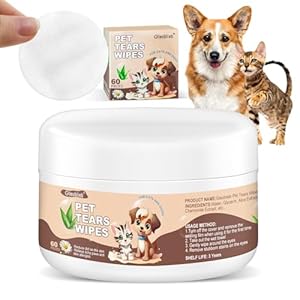 Glaublieb Eye Care Finger Pads for Dogs and Cats, Eye Cleaning Pads for Eye Care Dog and Tear Spot Remover, Gentle Eye Cleaning Wipes for Dogs