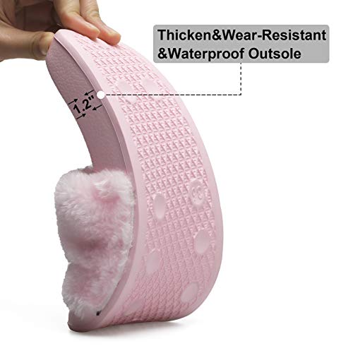 Image of Spesoul Slides for Women Womens Slippers Fur Fuzzy Fluffy for House Bedroom