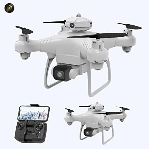 Mini Drone with Camera, Foldable Drone with 1080P HD Camera Smart Obstacle Avoidance, Optical Fl-ow Localization, Remote Control Aircraft Toys Positioning Quadcopter Aerial Photography Aircraft