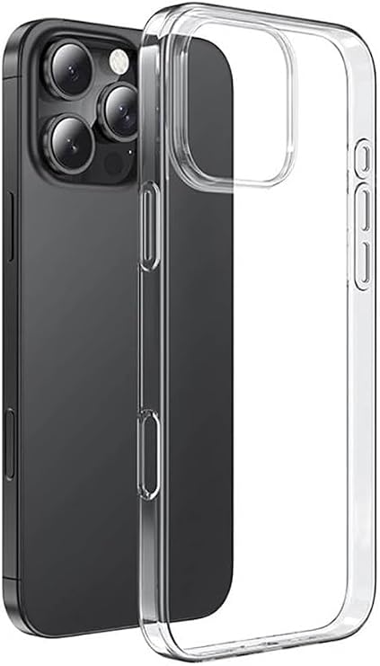 GGM GİYİM & AKSESUAR iPhone 16 Pro ile Uyumlu Şeffaf Silikon Kılıf Şok Emici Özellikli Full Kasa Koruma Sağlayan Şeffaf Kılıf