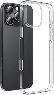GGM GİYİM & AKSESUAR iPhone 16 Pro Max ile Uyumlu Şeffaf Silikon Kılıf Şok Emici Özellikli Full Kasa Koruma Sağlayan Şeffaf Kılıf