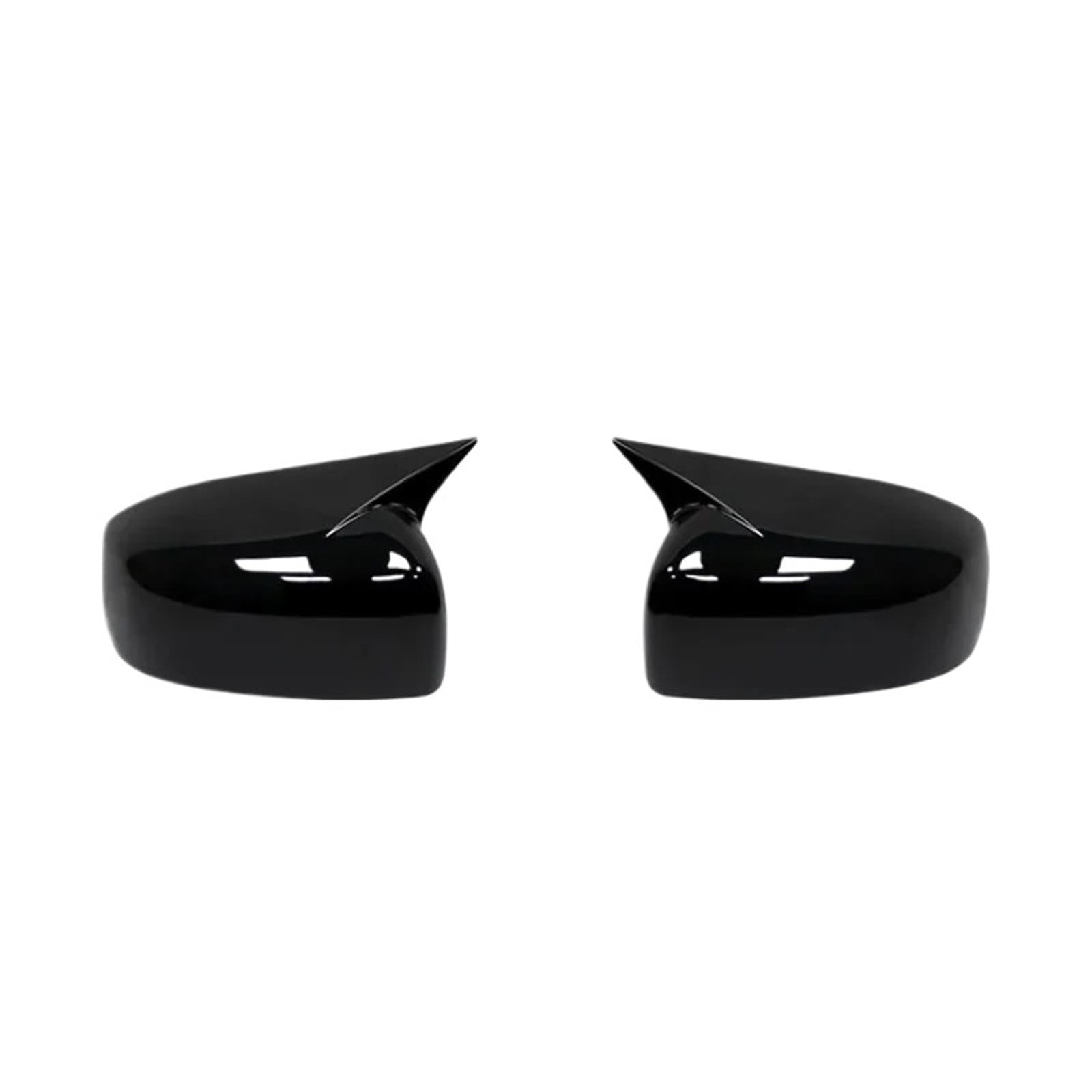 Wing Mirror Cover Caps for Mitsubishi for Lancer X 10 EX for EVO 2013-2016 Black Carbon Side Door Rearview Mirror Cover Cap Trim Shell Sticker Car Styling(No Light Gloss Black)