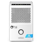 VonHaus Dehumidifier 6L/Day, 1.1L Water Tank – Moisture Extraction Machine For Damp, Condensation, Laundry/Clothes Drying, Prevents Mould & Smells – For Home, Bedroom, Utility Room & More
