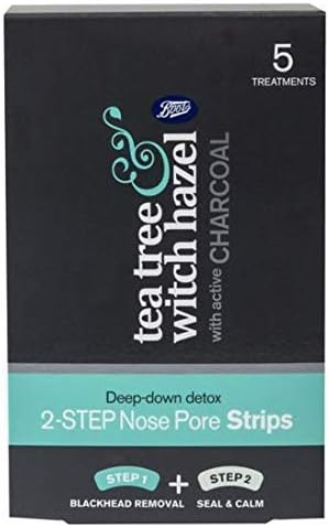 Boots Tea Tree and Witch Hazel 2in1 nose strip charcoal