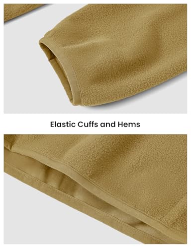 BGOWATU Men's Fleece Pullover Jacket Lightweight Golf jacket for Men Winter Running Jacket Quarter Zip Coat with Pocket4