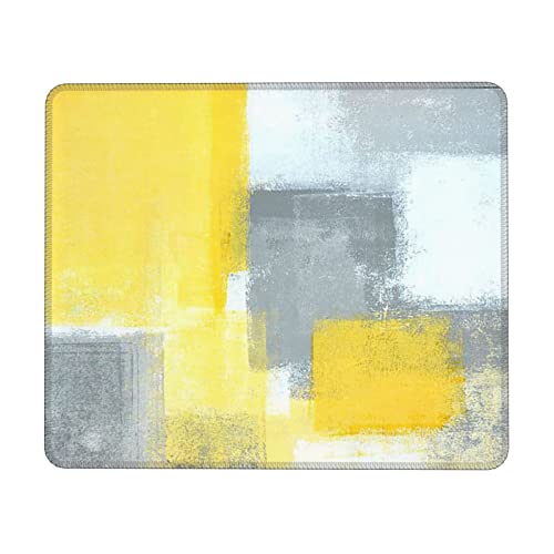 Tapis de souris imperméable gris et jaune pour éviter les taches et l'effilochage
