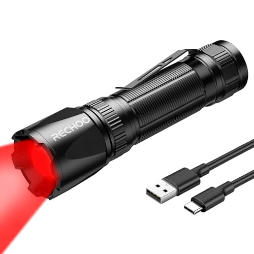 RECHOO Red Light Flashlight